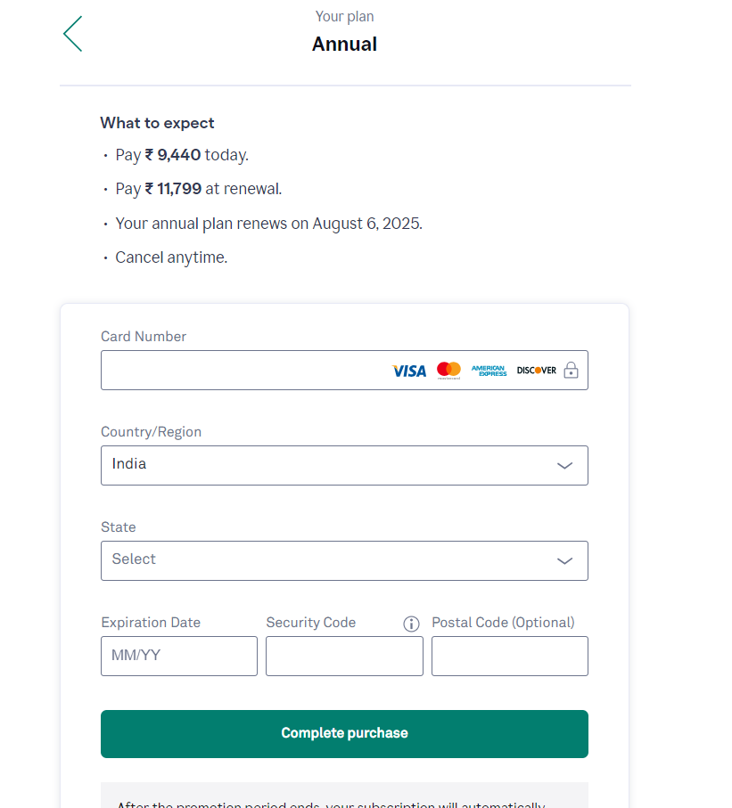 Enter Your Payment Details On Checkout Page