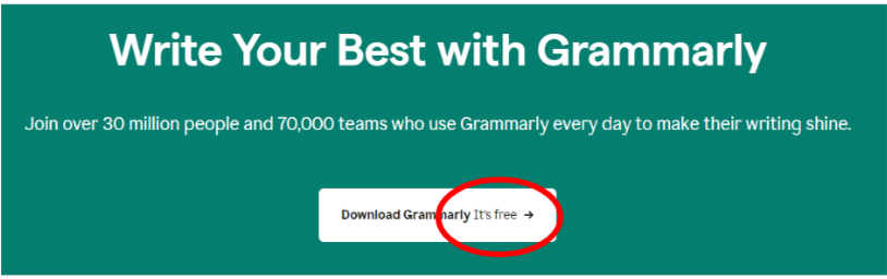 Grammarly Free version 